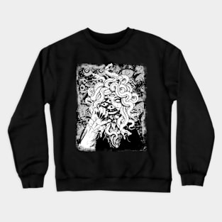 Occult Grunge Gothic Medusa - Creepy snake manga girl Art Crewneck Sweatshirt